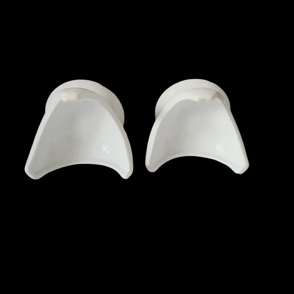 PAIR of Otagiri White Porcelain Tripod Taper Candle Holders  MCM‎ Mid-Century - Picture 4 of 4